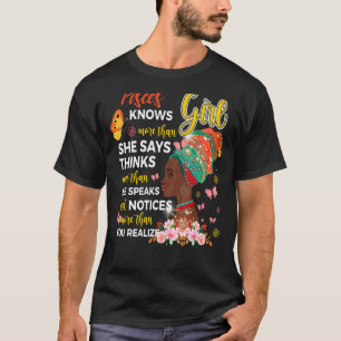 Pisces Girl Knows More Than She Says Birthday Girl T-Shirt