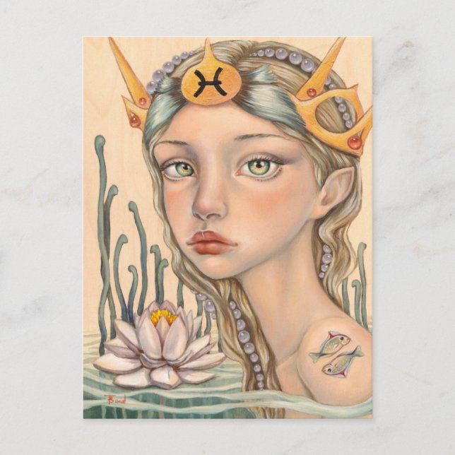 Pisces Girl Postcard (Front)