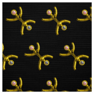 PISCES GOLD ZODIAC BIRTHDAY JEWEL AND PEARLS Black Fabric