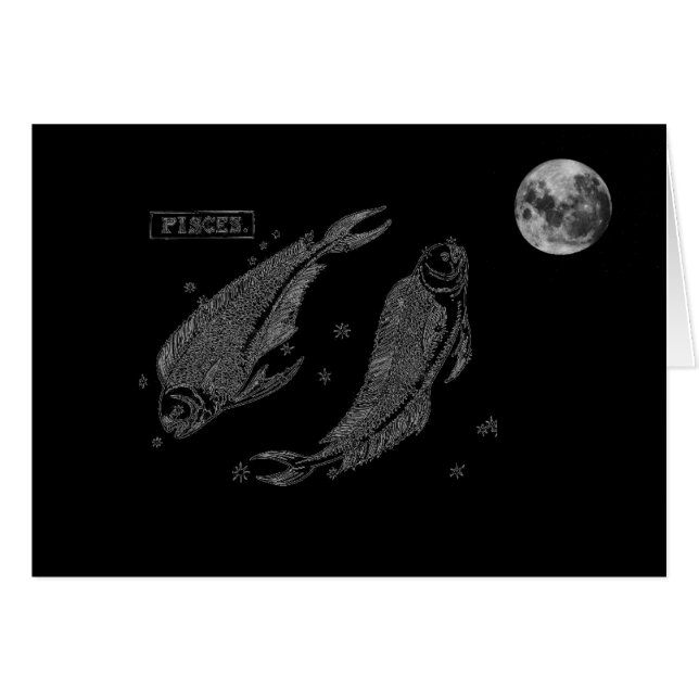 Pisces Greeting Card (Front Horizontal)
