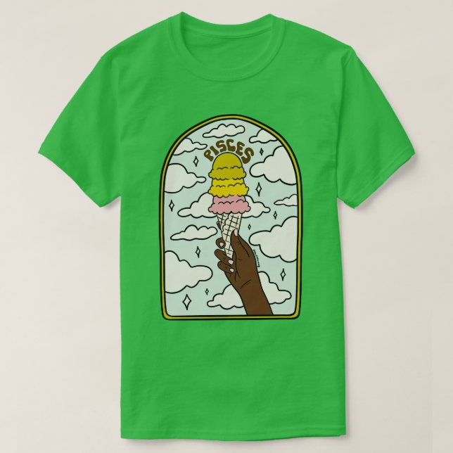 Pisces ice cream T-Shirt (Design Front)