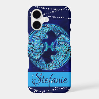 Pisces in Dark Blue Case-Mate iPhone Case