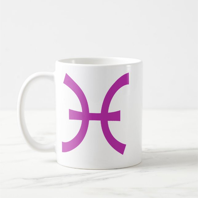 Pisces in Purple Coffee Mug (Left)
