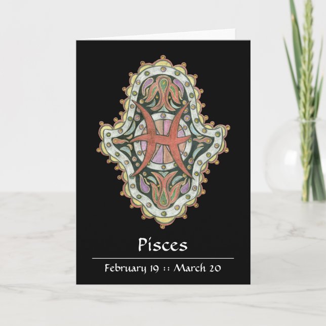 Pisces Khamsa Note Card (Front)