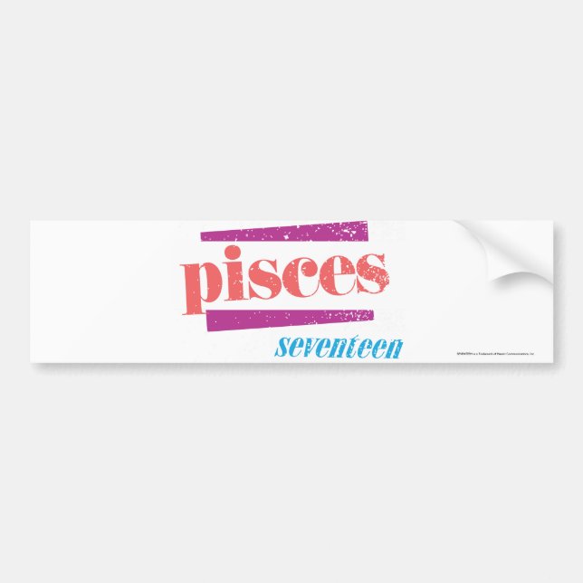 Pisces LtPink Bumper Sticker (Front)