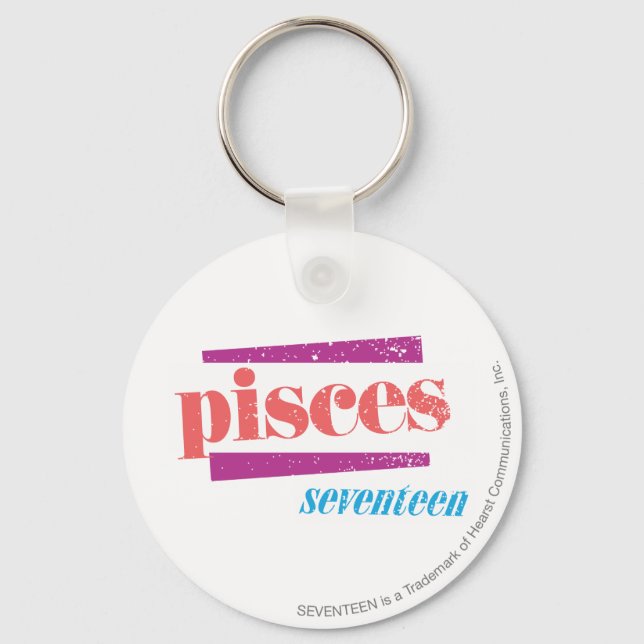 Pisces LtPink Key Ring (Front)
