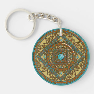 Pisces Mandala Acrylic Keychain
