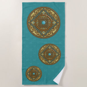 Pisces Mandala Beach Towel
