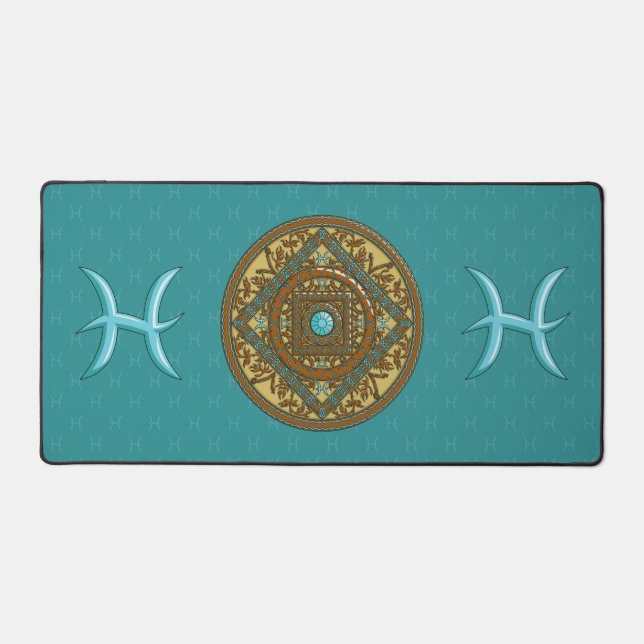 Pisces Mandala Desk Mat (Front)