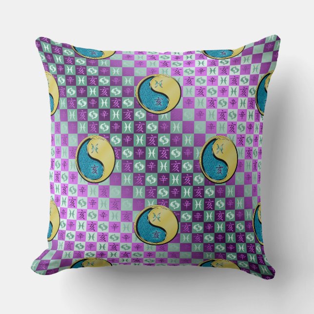 Pisces & Metal Boar Cushion (Front)