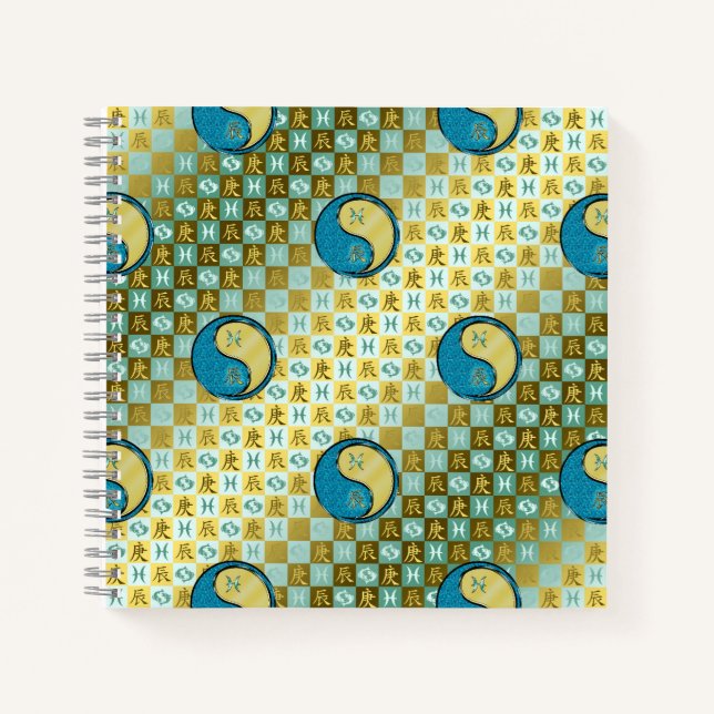 Pisces & Metal Dragon Notebook (Front)