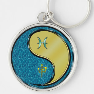 Pisces & Metal Monkey Key Ring