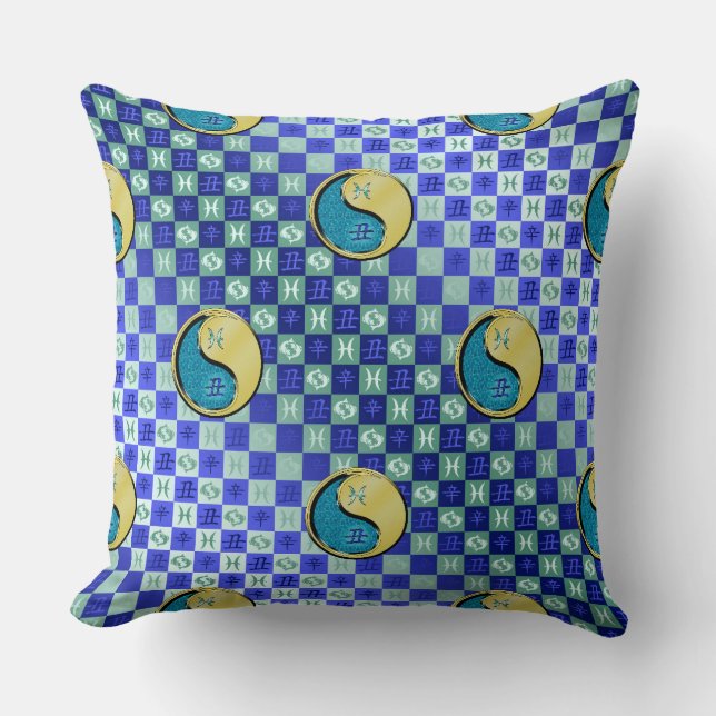 Pisces & Metal Ox Cushion (Front)