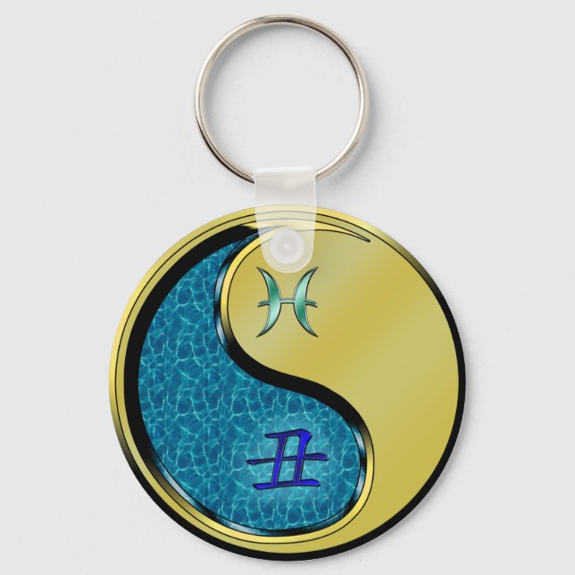 Pisces & Metal Ox Key Ring (Front)
