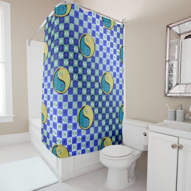 Pisces & Metal Ox Shower Curtain (In Situ)