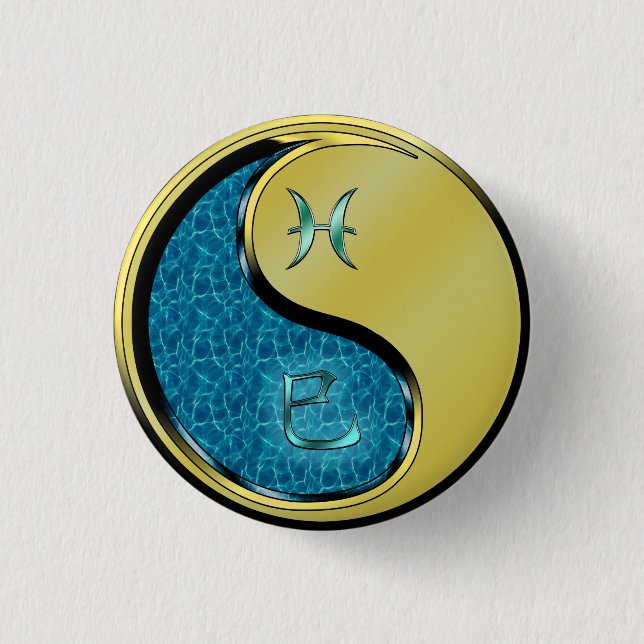 Pisces & Metal Snake 3 Cm Round Badge (Front)