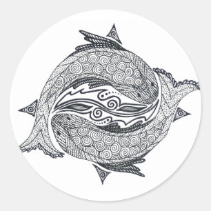 Pisces No. 2 Classic Round Sticker