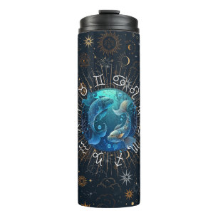Pisces Paradise - The Celestial Swimmers Thermal Tumbler
