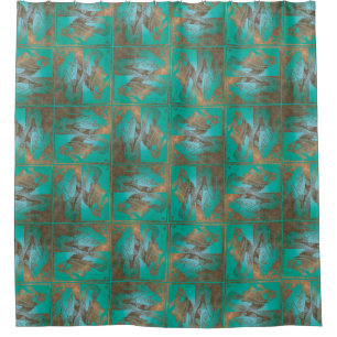 Pisces pattern shower curtain