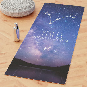 Pisces   Personalised Zodiac Astrology Yoga Mat