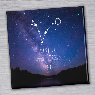 Pisces   Personalised Zodiac Constellation Magnet