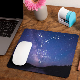 Pisces   Personalised Zodiac Constellation Mouse Pad