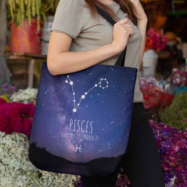 Pisces | Personalised Zodiac Constellation Tote Bag (Creator Uploaded)