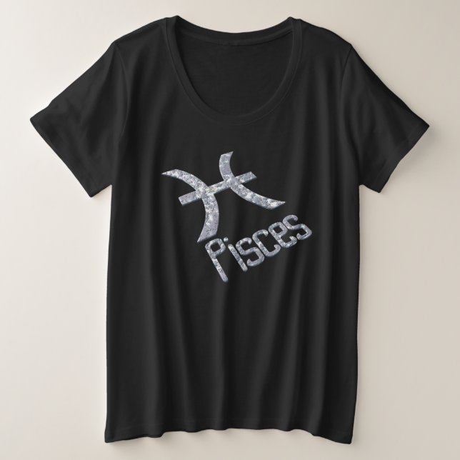 Pisces Plus Size T-Shirt (Design Front)