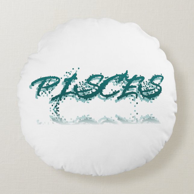 Pisces Reflection Round Cushion (Front)