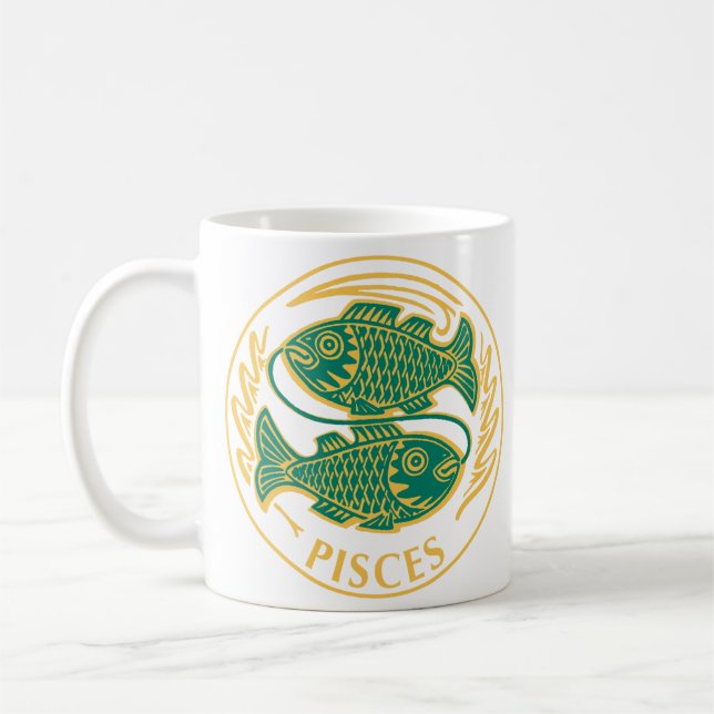 Pisces Sign of the Zodiac Coffee Mug (Left)