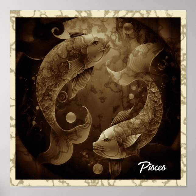  Pisces Sign Wall Art  (Front)