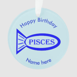 Pisces Star Sign Fish Acrylic Ornament