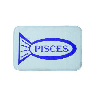 Pisces Star Sign Fish Bath Mat
