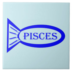Pisces Star Sign Fish Bear Tile
