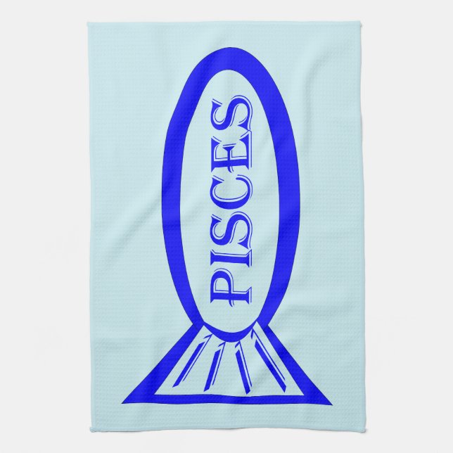 Pisces Star Sign Fish Custom Towel (Vertical)