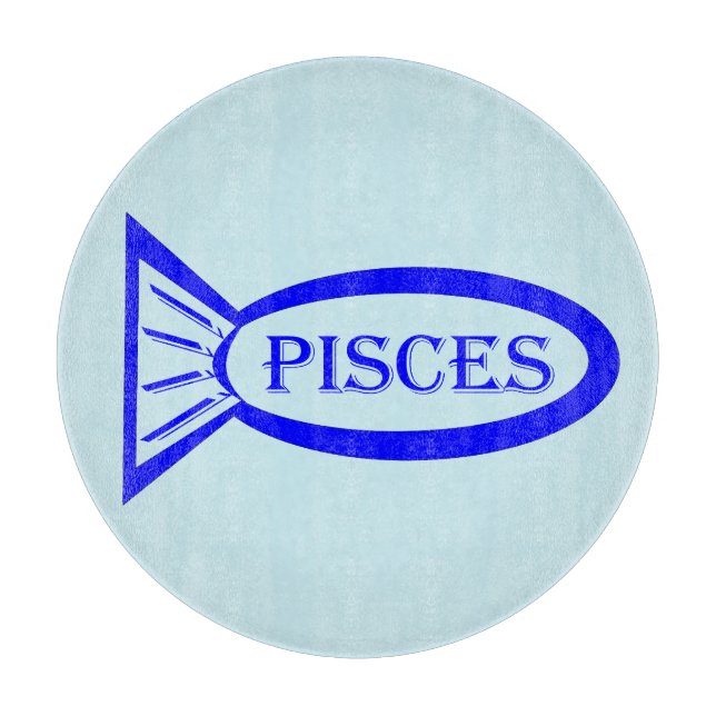 Pisces Star Sign Fish Cutting Board (Front)