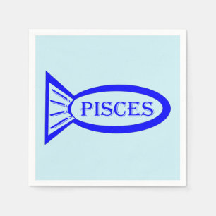 Pisces Star Sign Fish Paper Napkins