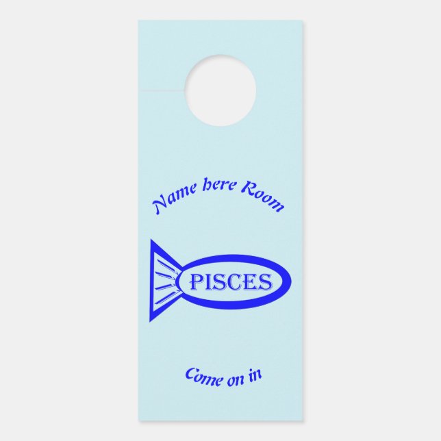 Pisces Star Sign Fish Personalised (Front)