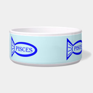 Pisces Star Sign Fish Pet Bowl