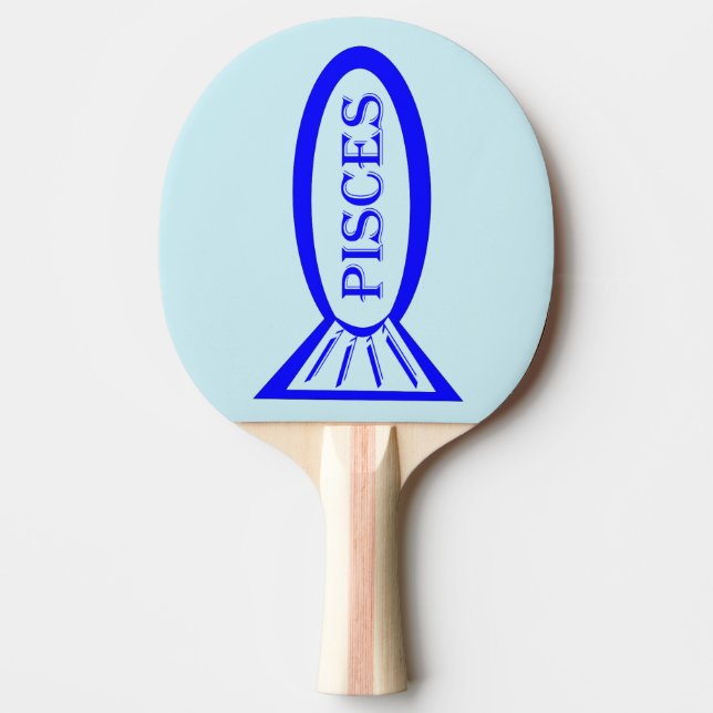 Pisces Star Sign Fish Ping Pong Paddle (Front)