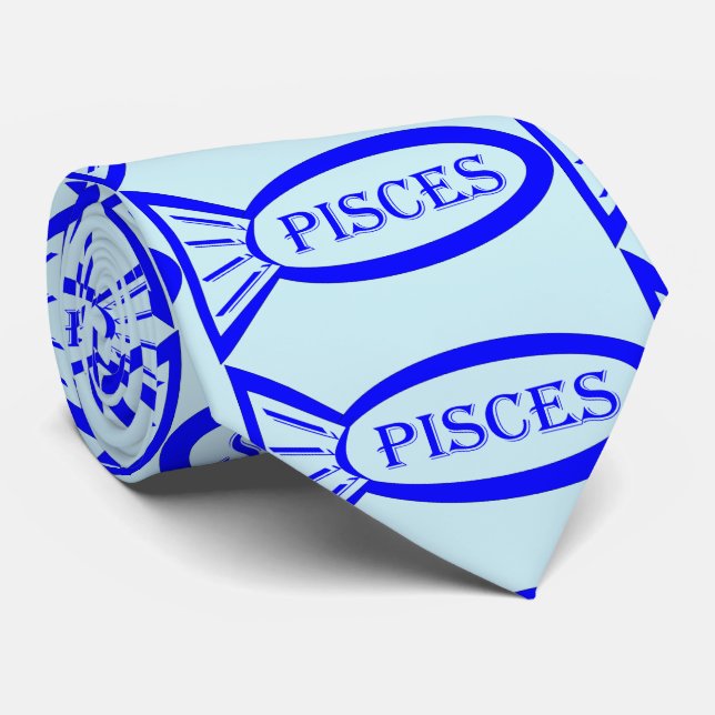 Pisces Star Sign Fish Tie (Rolled)