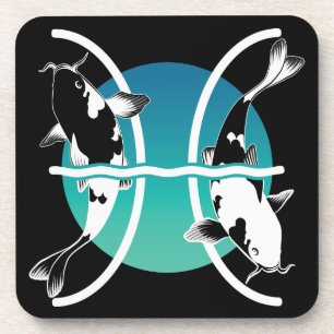 Pisces Symbol - Astrological Zodiac Sign Coaster