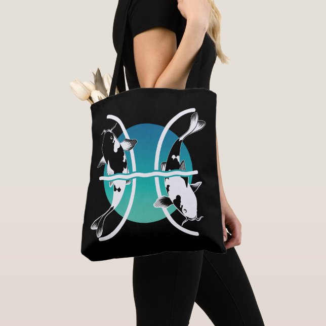 Pisces Symbol - Astrological Zodiac Sign Tote Bag (Close Up)