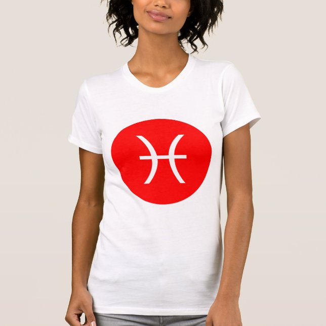 Pisces Symbol - Customised T-Shirt (Front)