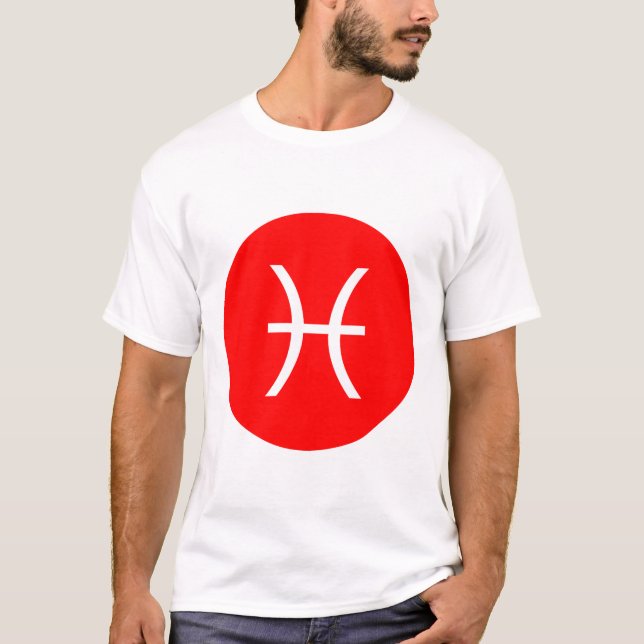 Pisces Symbol - Customised T-Shirt (Front)