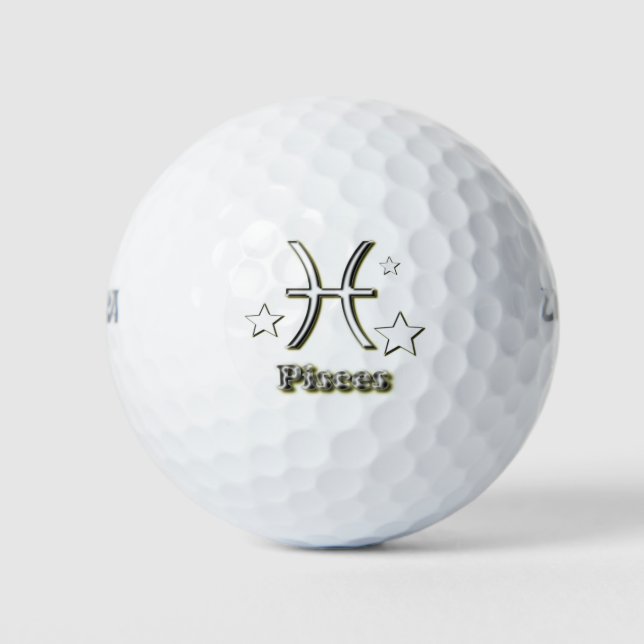 Pisces symbol golf balls (Front)