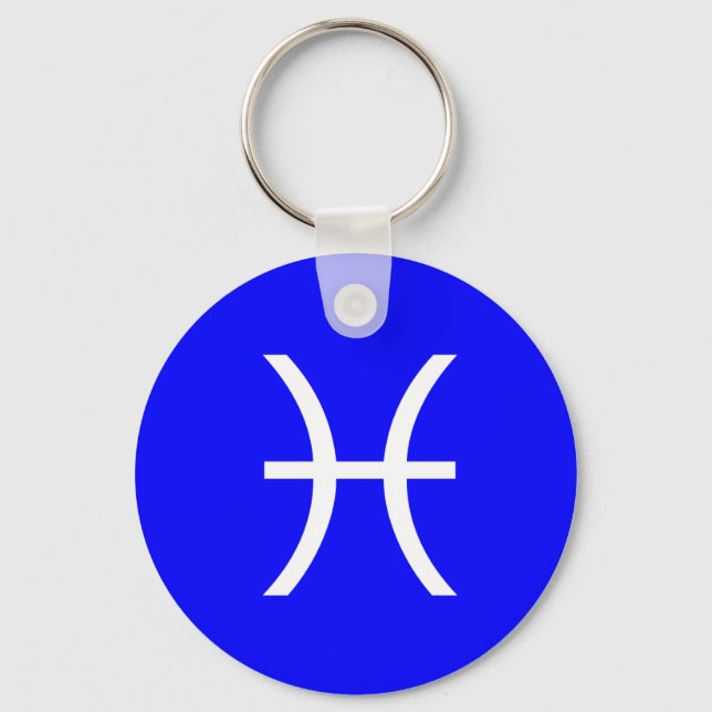 Pisces Symbol Key Ring (Front)