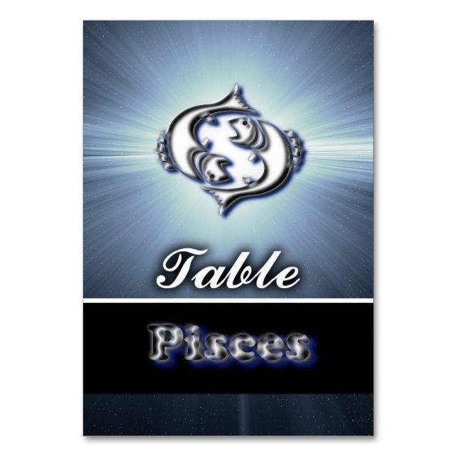 Pisces Table Number (Front)
