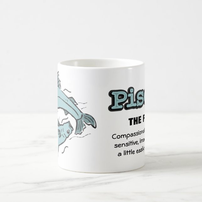Pisces The Fish water sign astrological mug (Center)