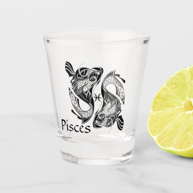 Pisces the Fish  Zodiac Glass (Front)